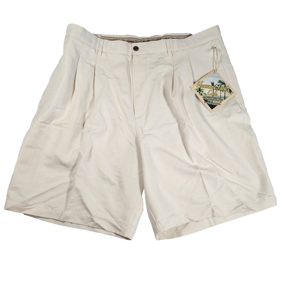 Havana Jack's Cafe NWT Mens 38 White Shorts Beach Resort Wear
